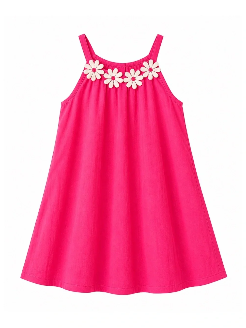Gymboree Pink & White Daisy Neckline Summer Dress Girls Size 5
